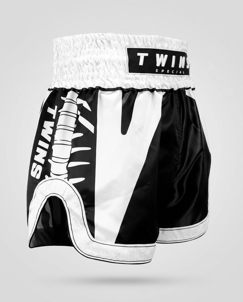 Twins Muay Thai Shorts TTBL Spine – Schwarz/Weiss