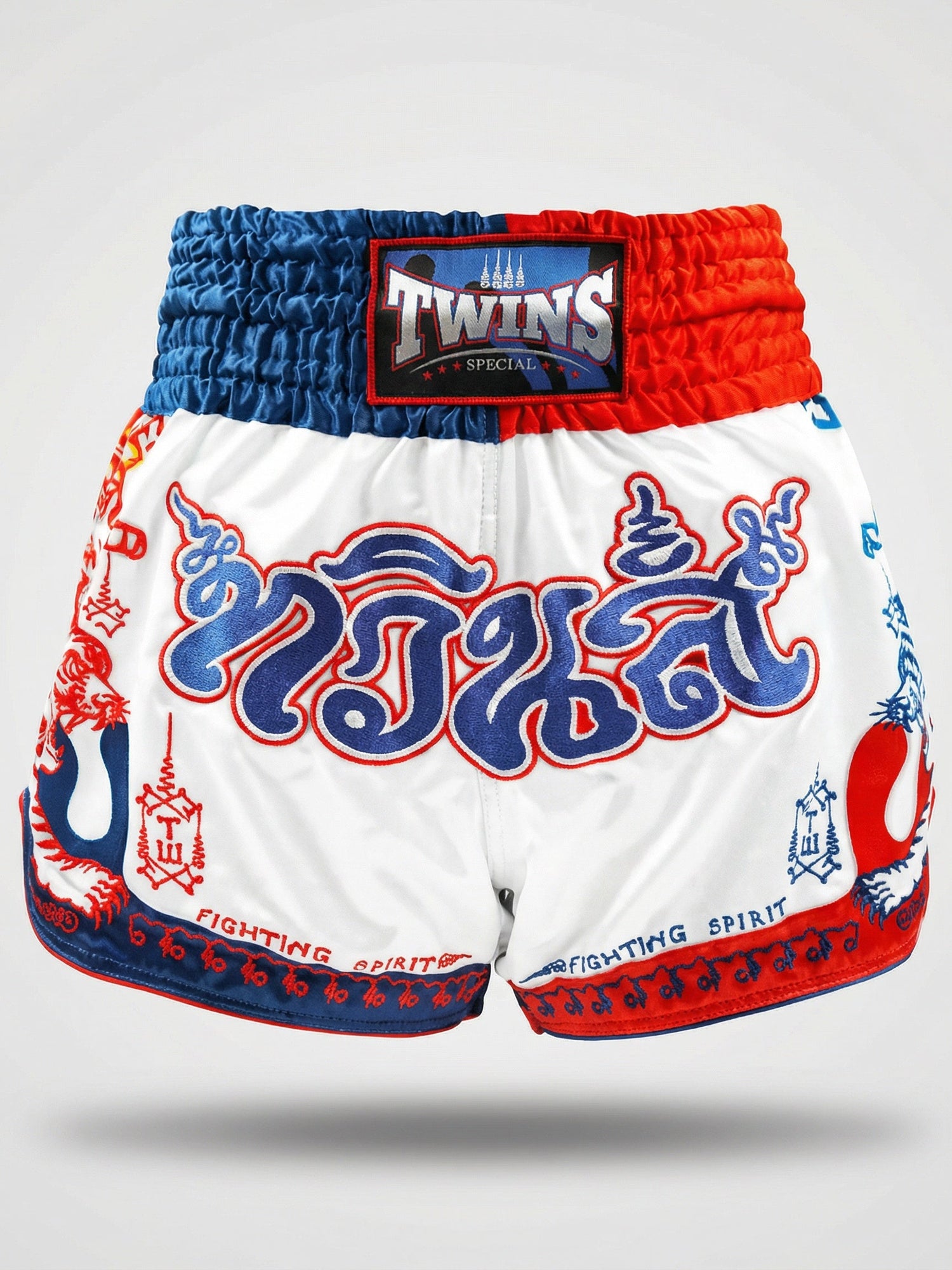 Twins Muay Thai Shorts TTBL Yant – Weiss/Blau/Rot