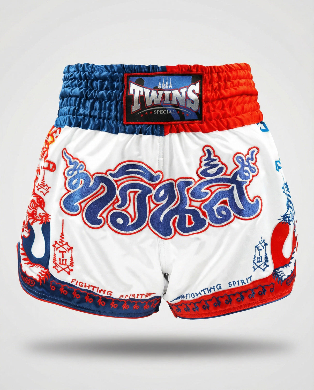 Twins Muay Thai Shorts TTBL Yant – Weiss/Blau/Rot