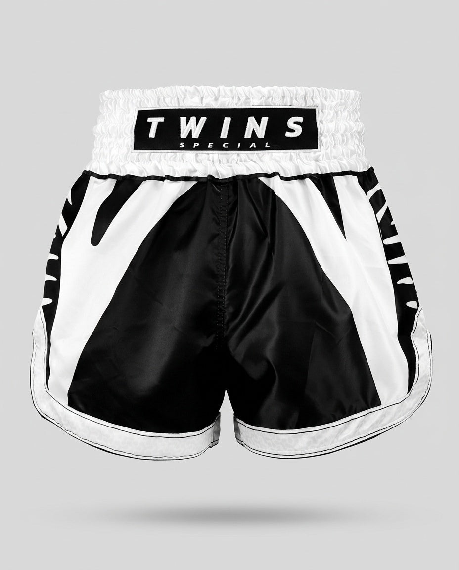 Twins Muay Thai Shorts TTBL Spine – Schwarz/Weiss