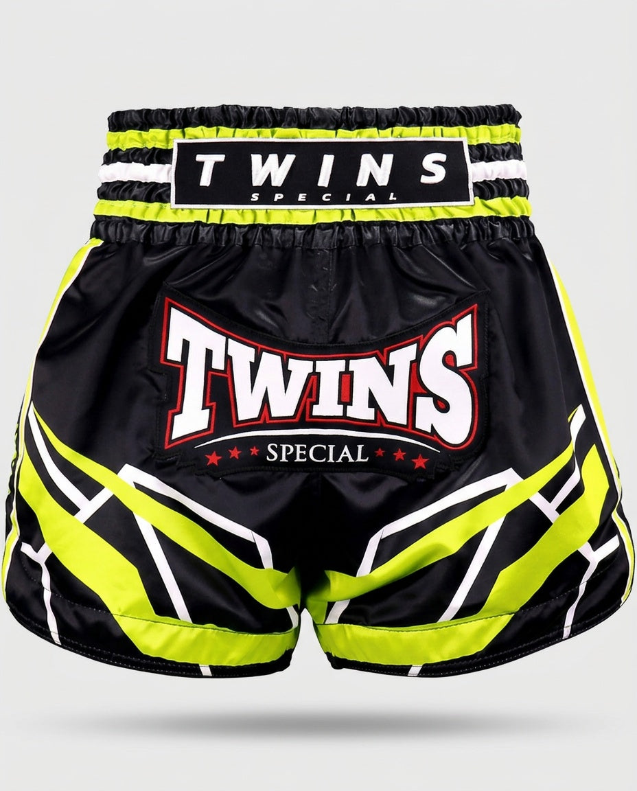 Twins Muay-Thai-Shorts TTBL Racing – Schwarz/Grün