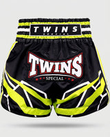 Twins Muay-Thai-Shorts TTBL Racing – Schwarz/Grün