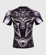 Venum Rashguard Gladiator 3.0 Kurzarm – Schwarz/Grau/Weiss