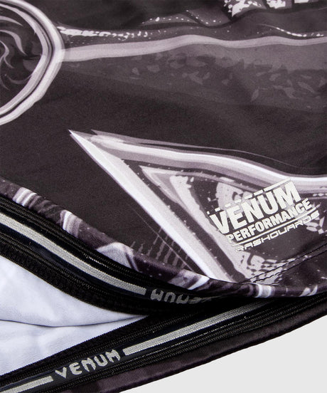 Venum Rashguard Gladiator 3.0 Kurzarm – Schwarz/Grau/Weiss