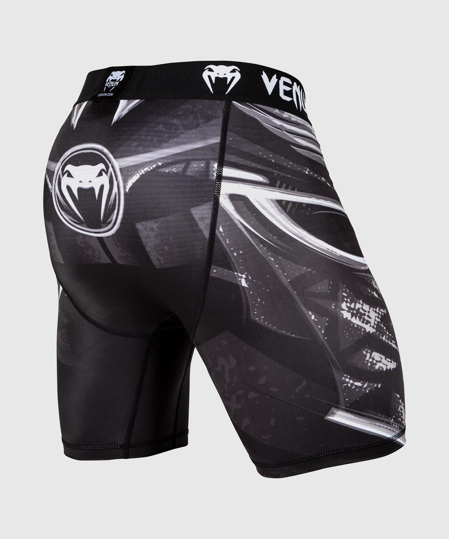 Venum Compression Shorts Gladiator 3.0 - Schwarz/Grau/Weiss