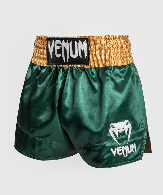 Venum Muay Thai Shorts Classic 2.0 - Grün/Gold/Weiss
