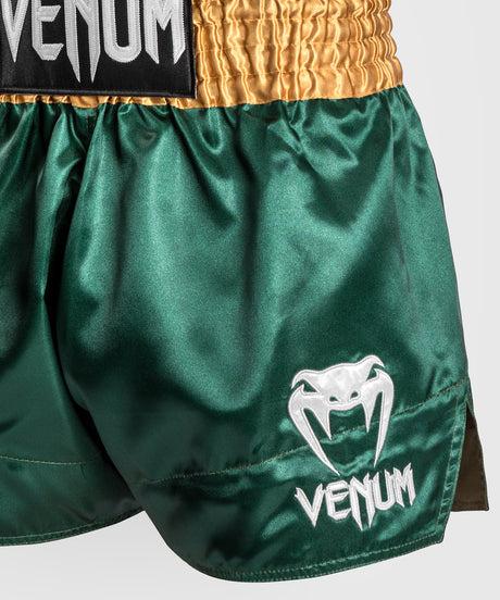 Venum Muay Thai Shorts Classic 2.0 - Grün/Gold/Weiss