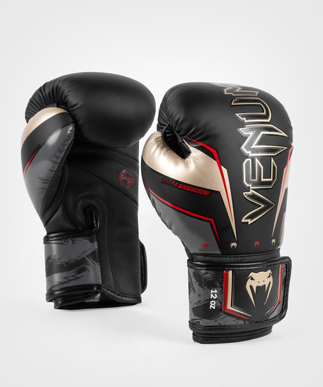 Venum Boxhandschuhe Elite Evo - Schwarz/Gold/Rot