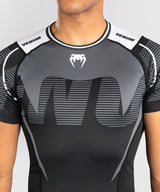 Venum Rashguard Kurzarm Adrenaline – Schwarz/Silbergrau