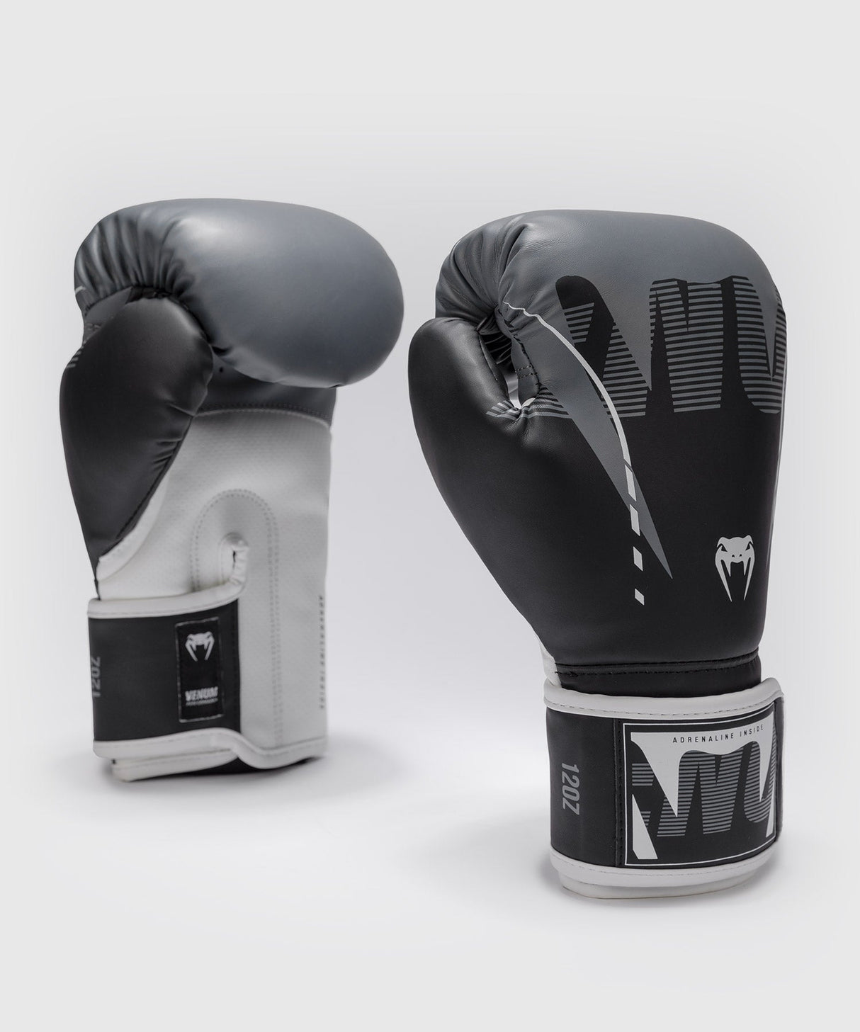 Venum Boxhandschuhe Adrenaline – Schwarz/Silbergrau