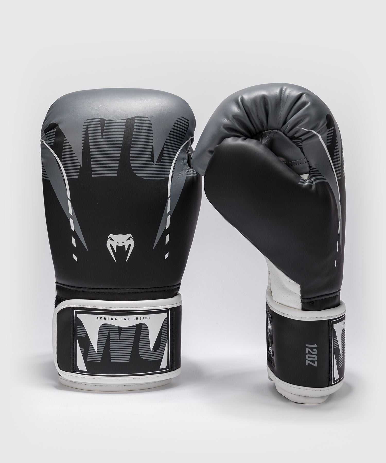 Venum Boxhandschuhe Adrenaline – Schwarz/Silbergrau