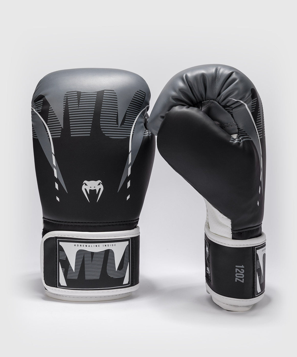 Venum Boxhandschuhe Adrenaline – Schwarz/Silbergrau