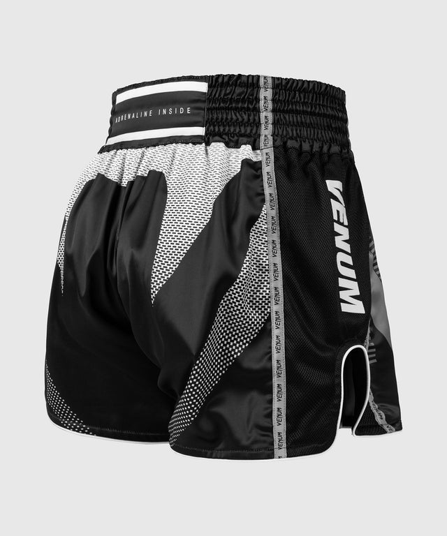 Venum Muay-Thai-Shorts Adrenaline – Schwarz/Silbergrau