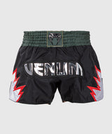 Venum Muay Thai Shorts Inferno – Schwarz/Kaki-Grün