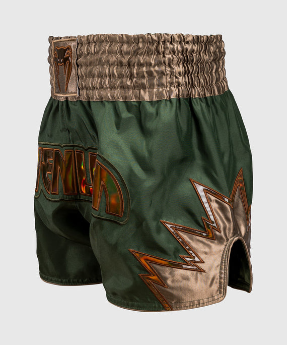 Venum Muay Thai Shorts Inferno – Khaki Grün/Bronze