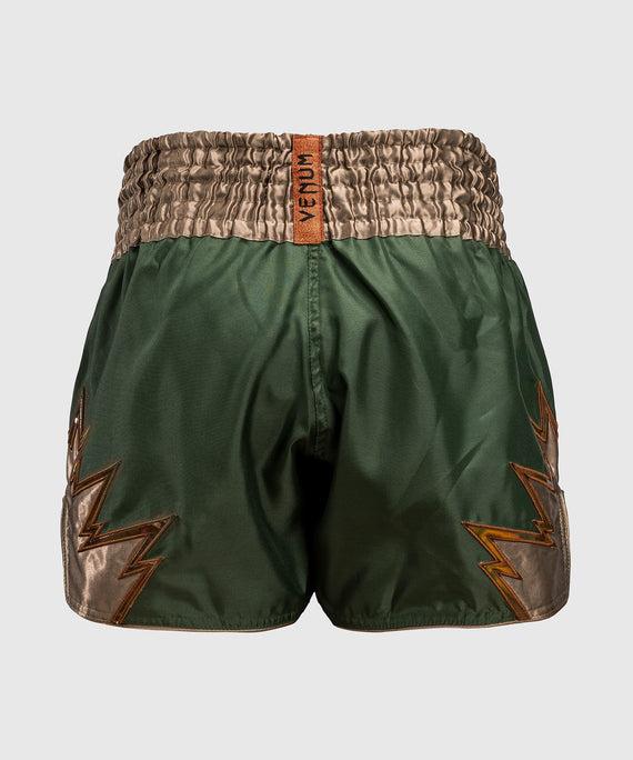Venum Muay Thai Shorts Inferno – Khaki Grün/Bronze