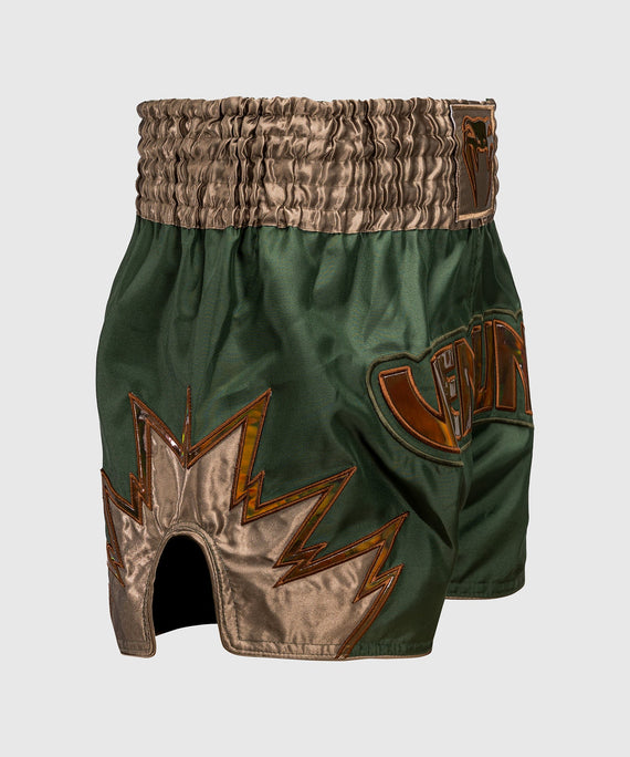 Venum Muay Thai Shorts Inferno – Khaki Grün/Bronze