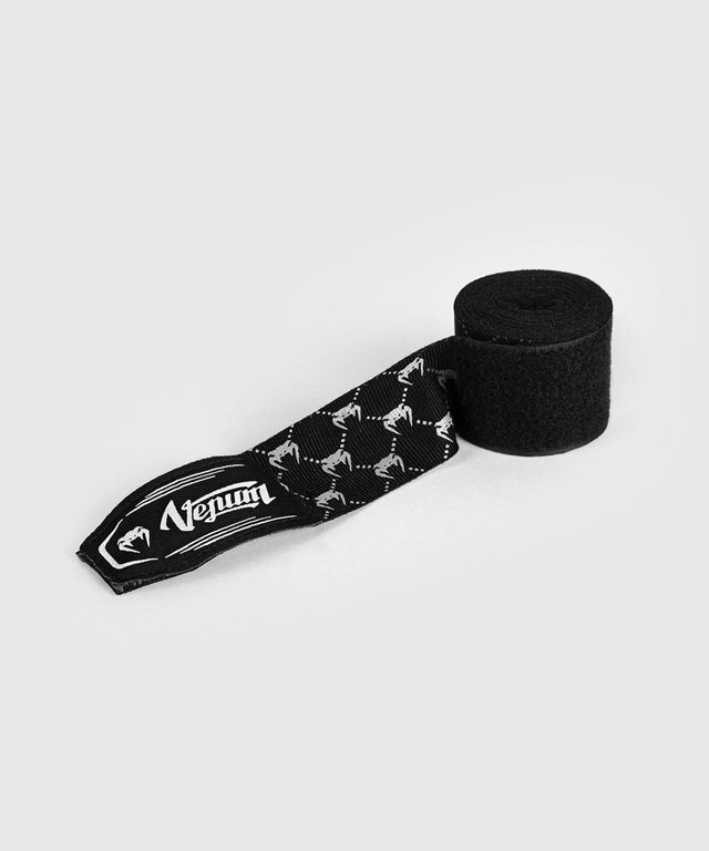 Venum Boxbandagen Monogramm – Schwarz/Weiss