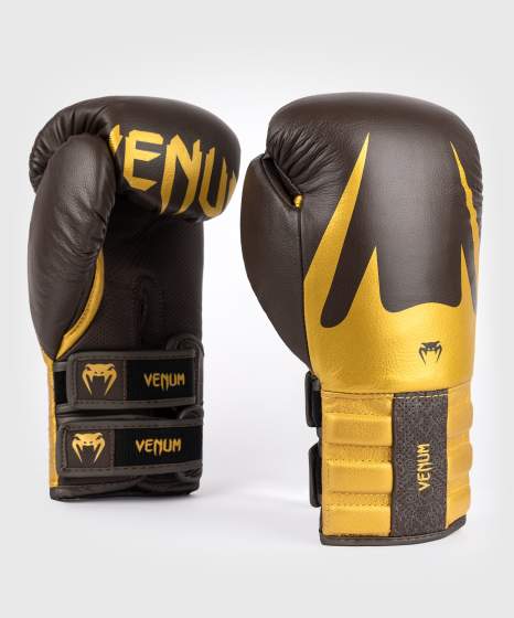 Venum Boxhandschuhe Reverso - Dunkelbraun/Gold