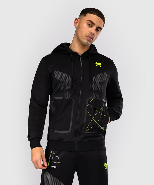 Venum Training Camp 4.0 Full-Zip Hoodie – Schwarz/Neongrün