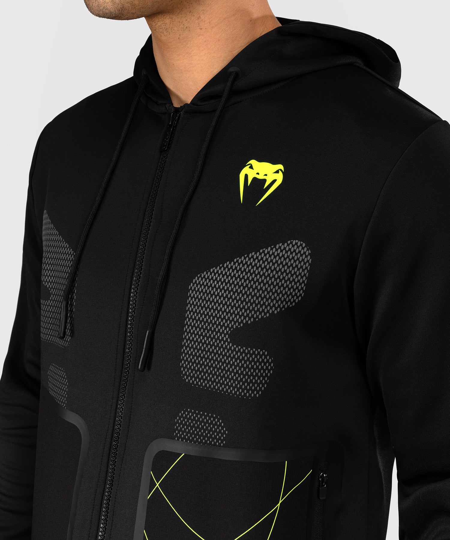 Venum Training Camp 4.0 Full-Zip Hoodie – Schwarz/Neongrün