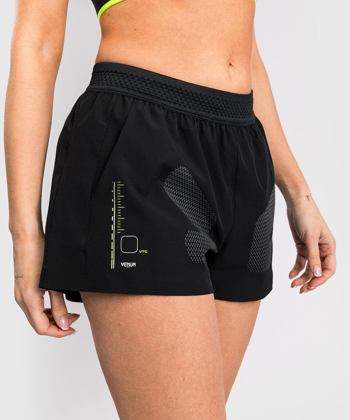 Venum Damen Trainingsshorts Training Camp 4.0 – Schwarz/Neongrün