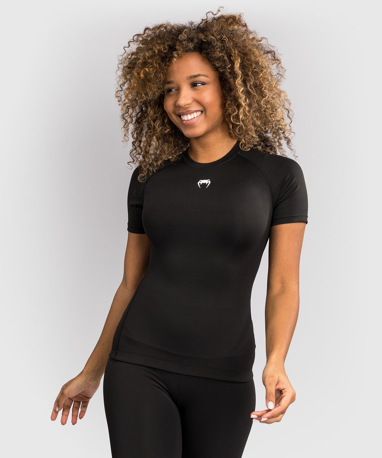 Venum Rashguard Halo Kurzarm – Schwarz