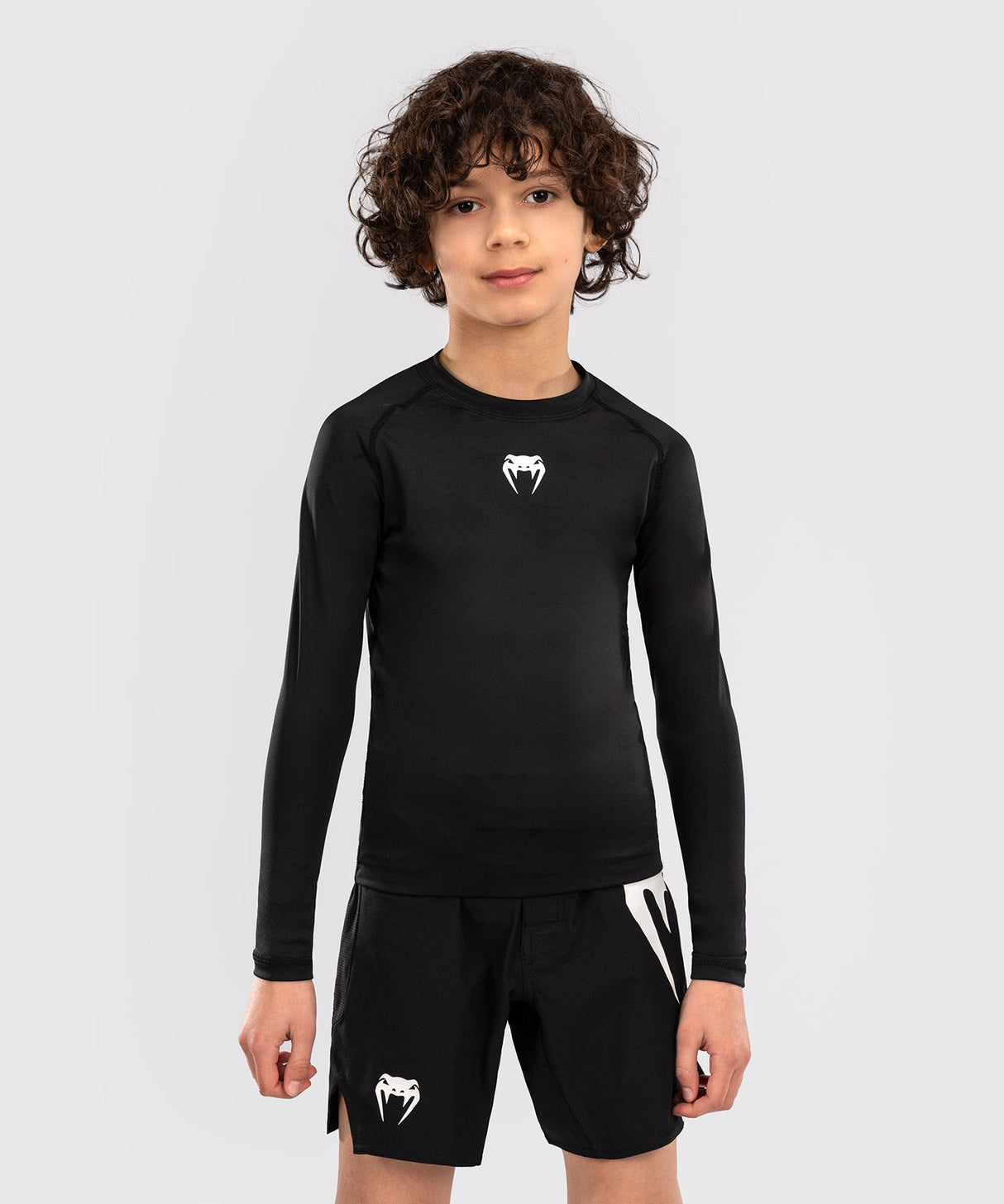Venum Rashguard Langarm Contender Kinder - Schwarz