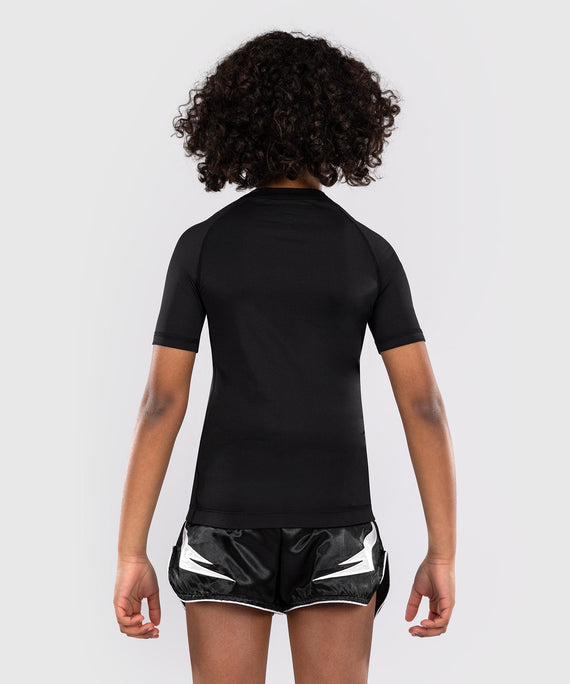 Venum Rashguard Kurze Ärmel Contender Kinder - Schwarz
