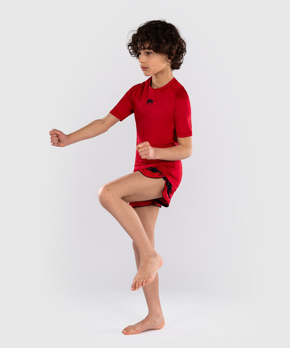 Venum Rashguard Kurze Ärmel Contender Kinder - Rot