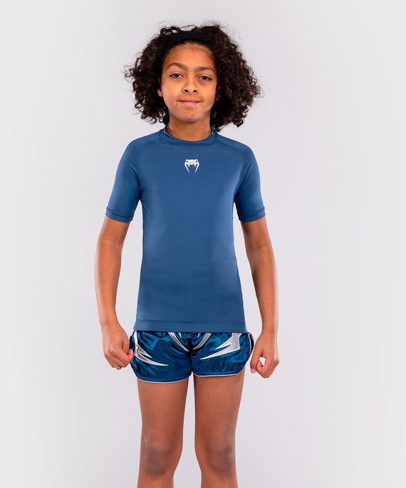 Venum Rashguard Kurze Ärmel Contender Kinder - Blau