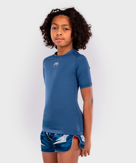 Venum Rashguard Kurze Ärmel Contender Kinder - Blau