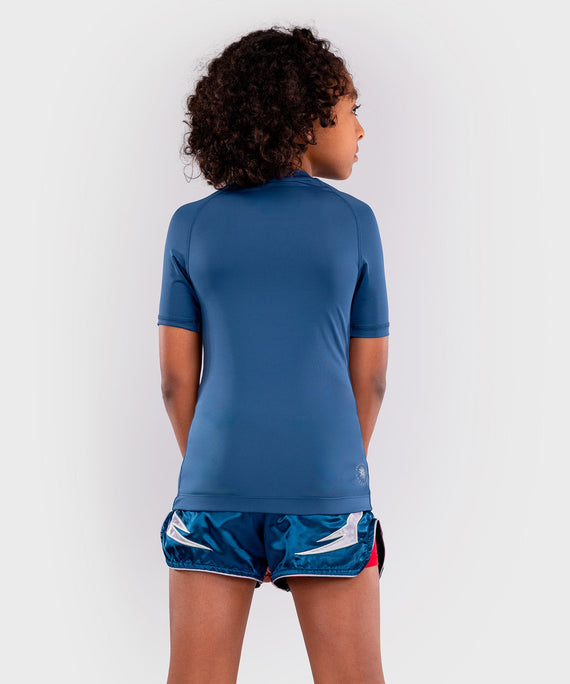 Venum Rashguard Kurze Ärmel Contender Kinder - Blau