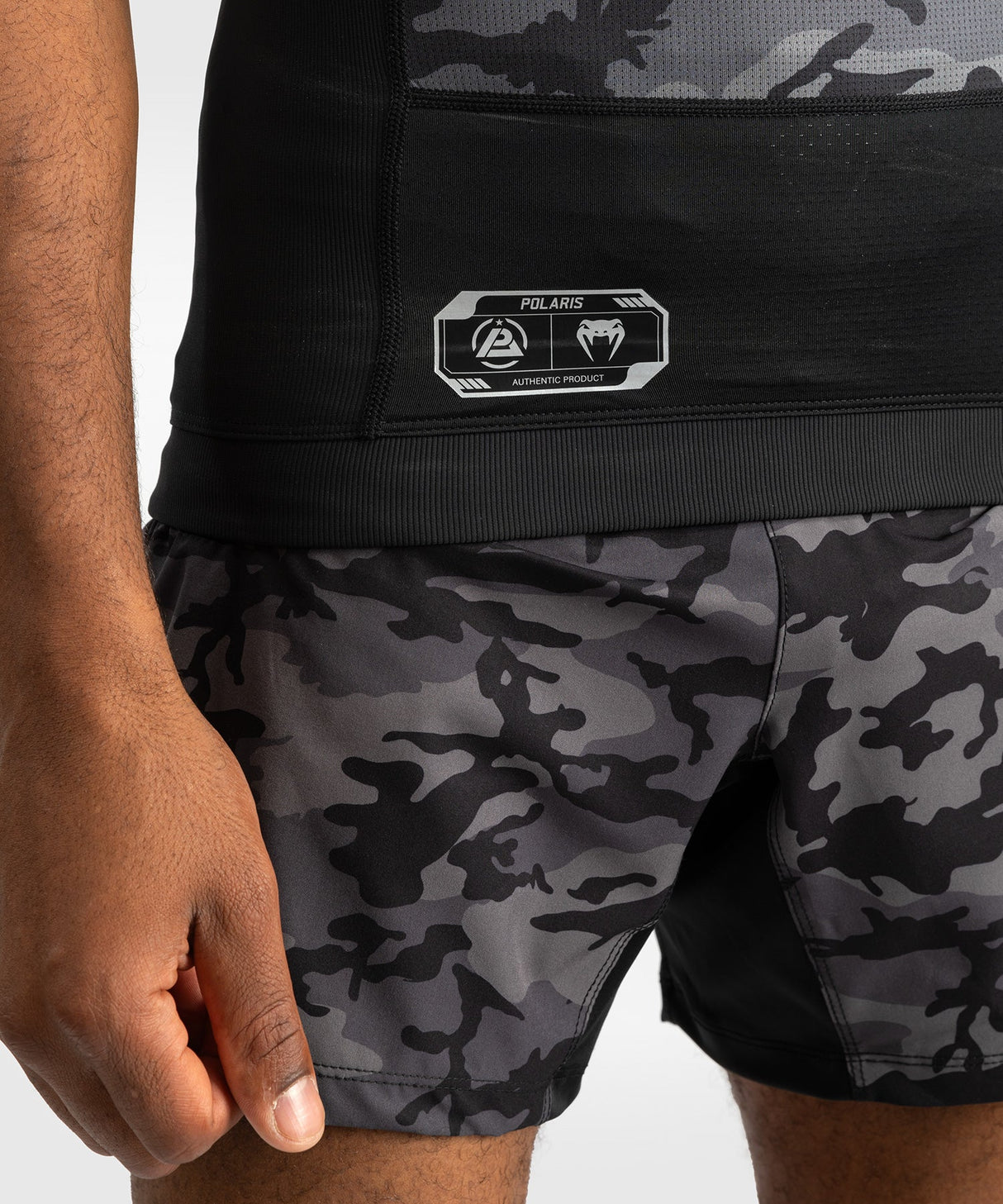 Venum x Polaris Rashguard Kurzarm – Schwarz/Grau