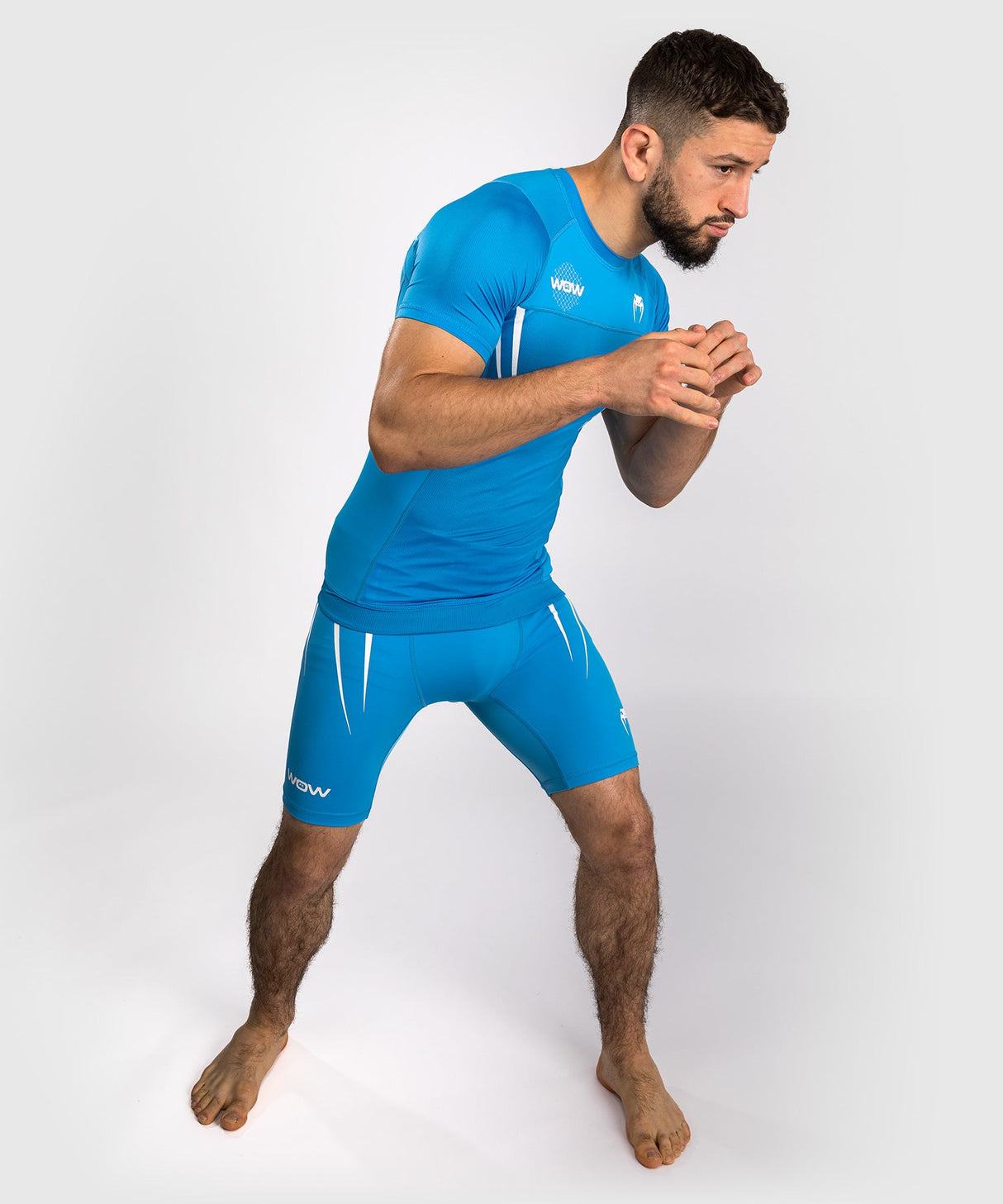 Venum x WOW FC Rashguard Kurzarm - Pacific Blau