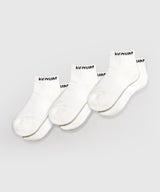 Venum Essential Knöchelsocken – Weiss – 3er-Set