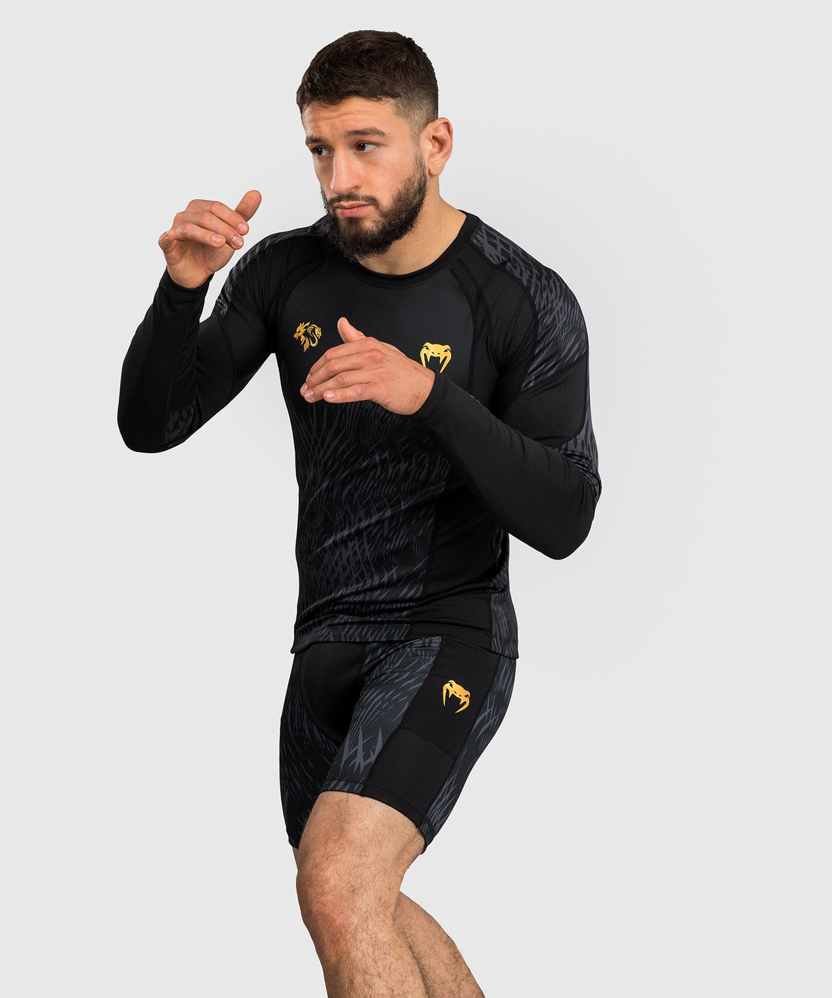 Venum x Chimaev Rashguard Langarm – Schwarz/Grau