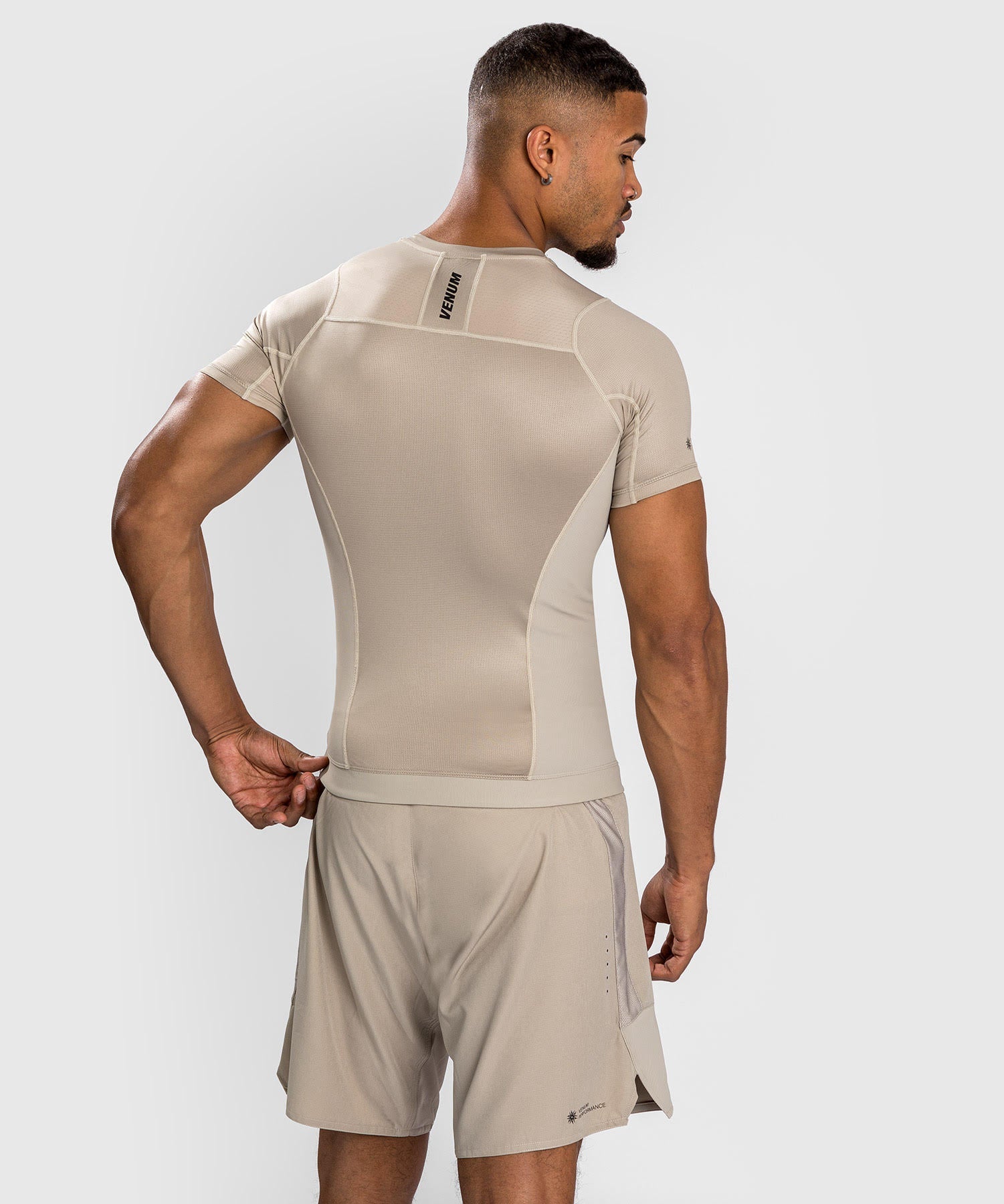 Venum Rashguard G-Fit Air Kurze Ärmel - Sand