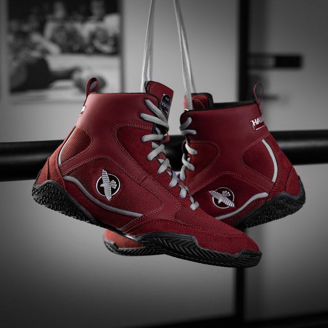 Hayabusa Boxschuhe Pro - Bordeauxrot/Grau