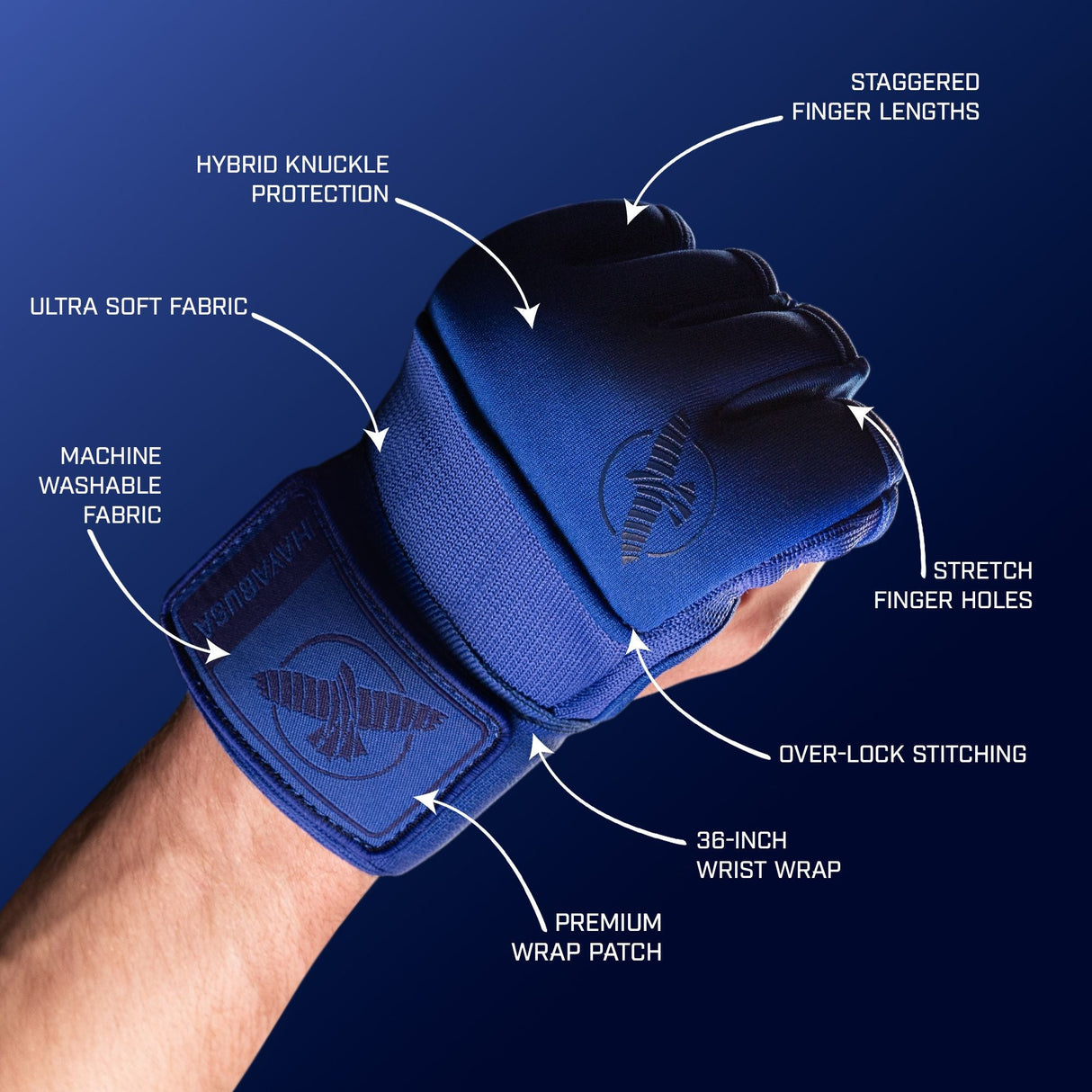 Hayabusa Bandagen Deluxe Quick - Blau