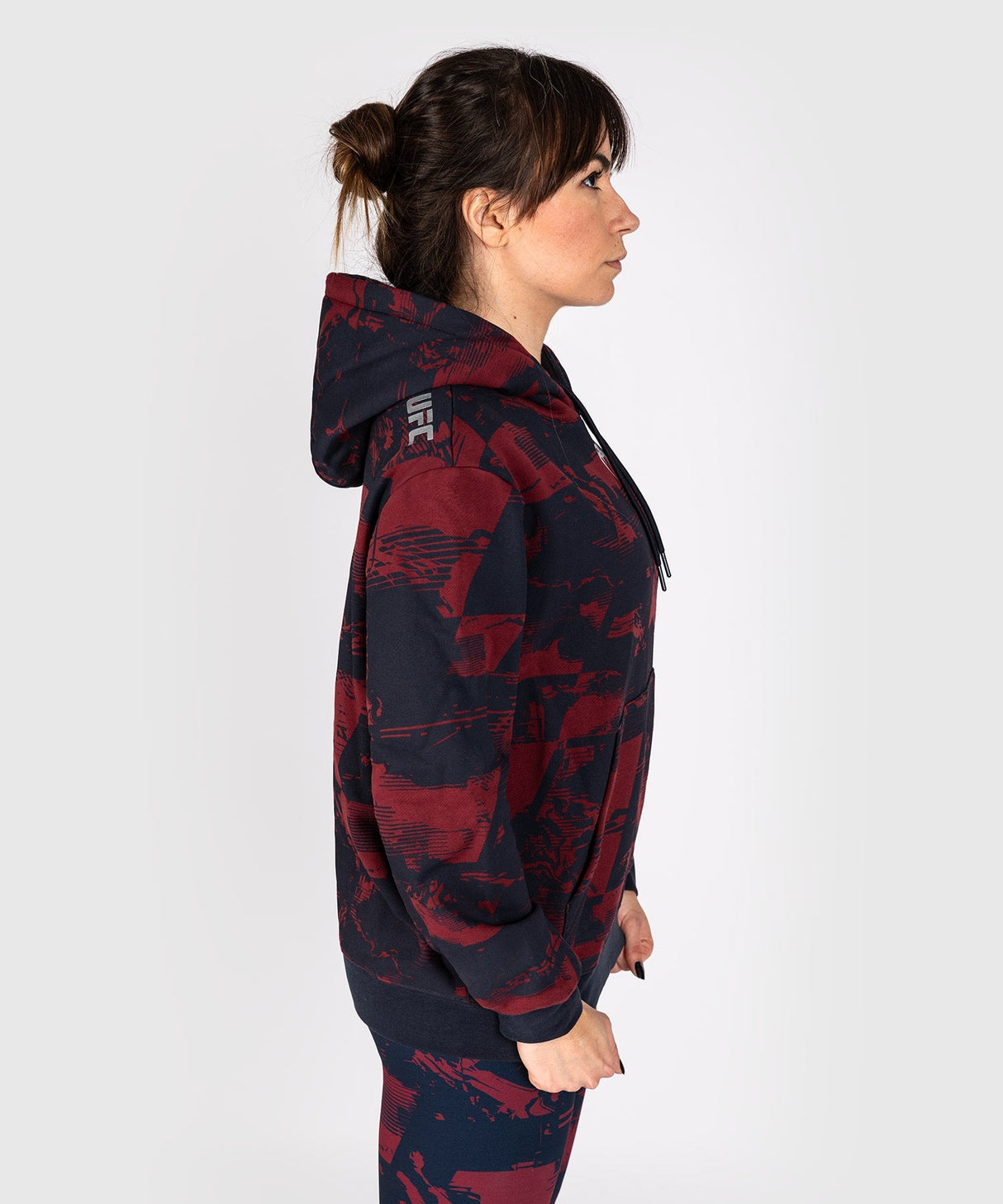 Venum UFC Hoodie Zenith Damen - Marineblau/Bordeauxrot/Silber
