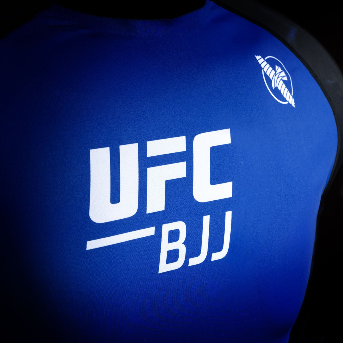 Hayabusa x UFC BJJ Rashguard Kurzarm - Schwarz/Blau