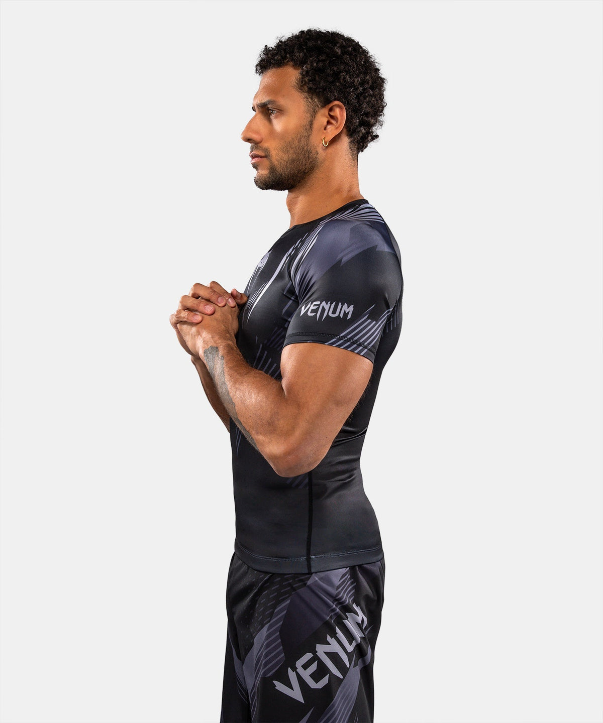 Venum Rashguard No-Gi 6.0 Kurzarm – Schwarz/Grau
