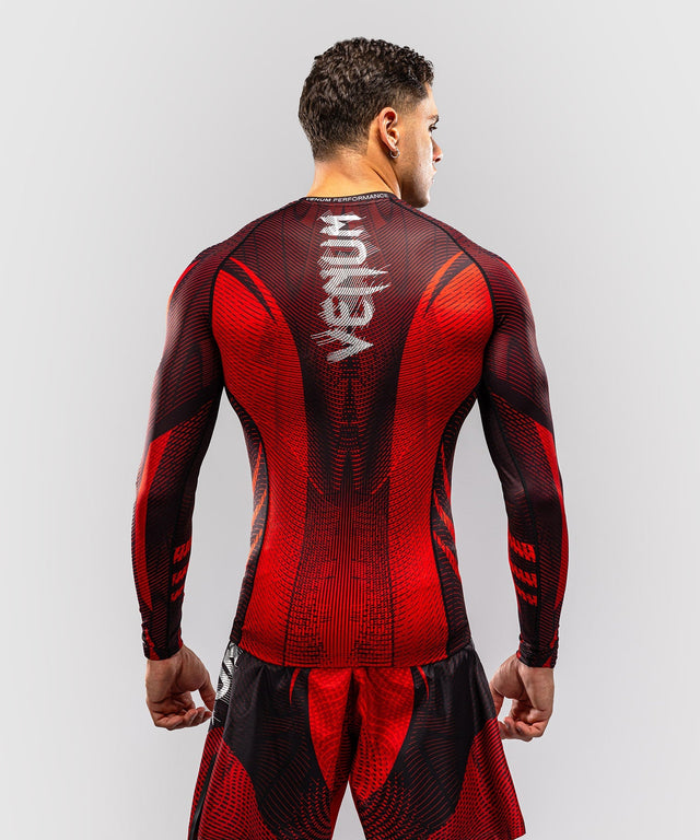 Venum Rashguard Galactic 3.0 Lange Ärmel - Rot/Silber