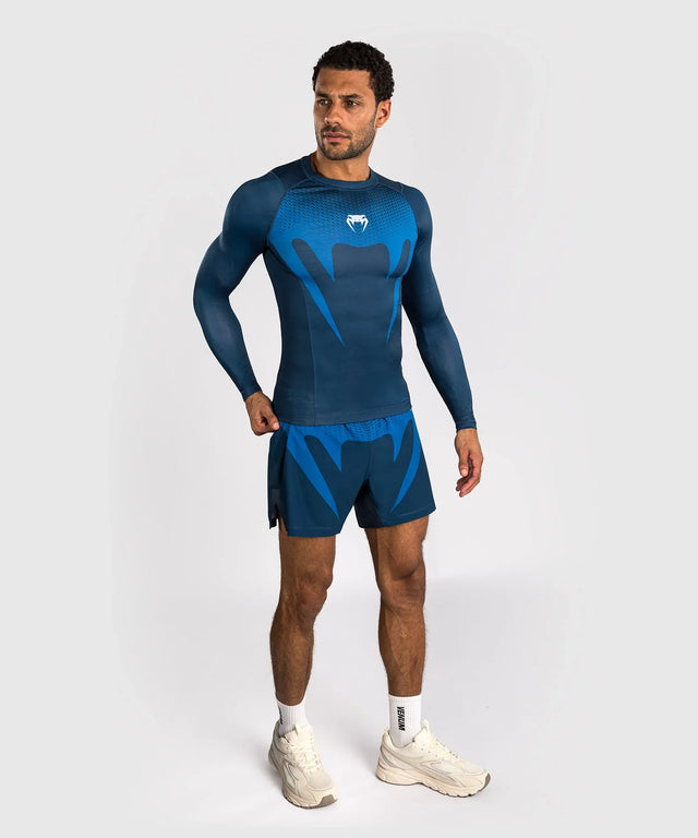 Venum No Gi Rashguard Langarm – Blau