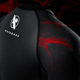 Hayabusa x UFC BJJ Rashguard Kurzarm Damen - Schwarz/Rot