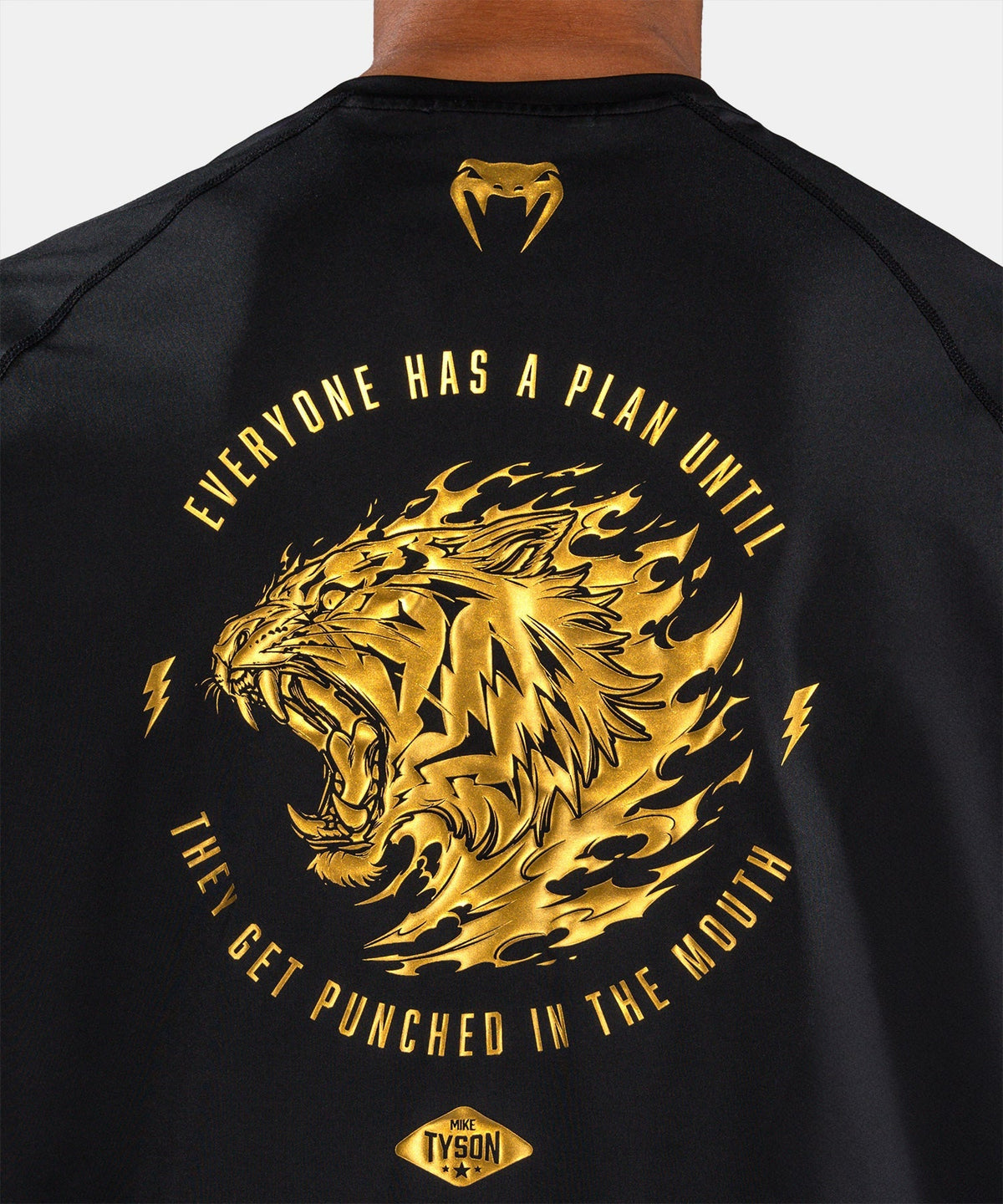 Venum x Mike Tyson Tiger Dry Tech T-Shirt - Schwarz/Gold