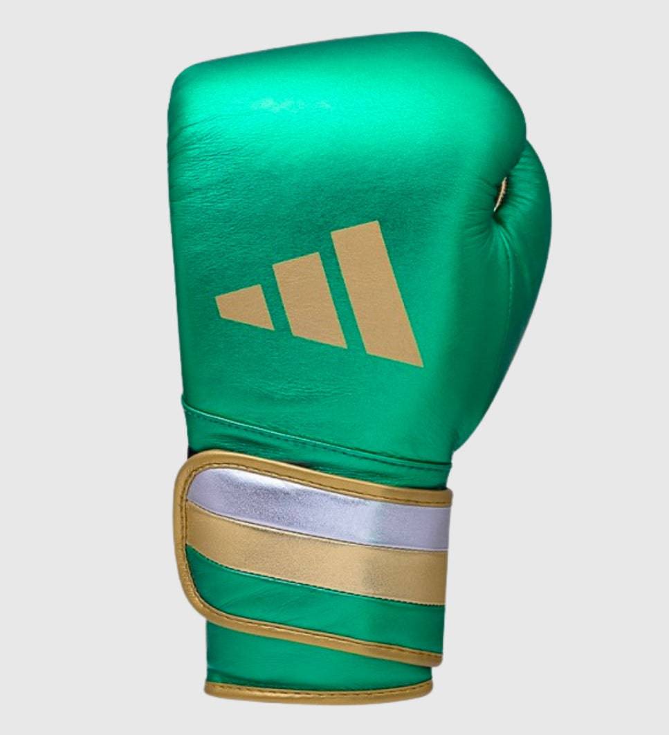 Adidas Boxhandschuhe Speed 500 - Grün/Gold | The Fight Company
