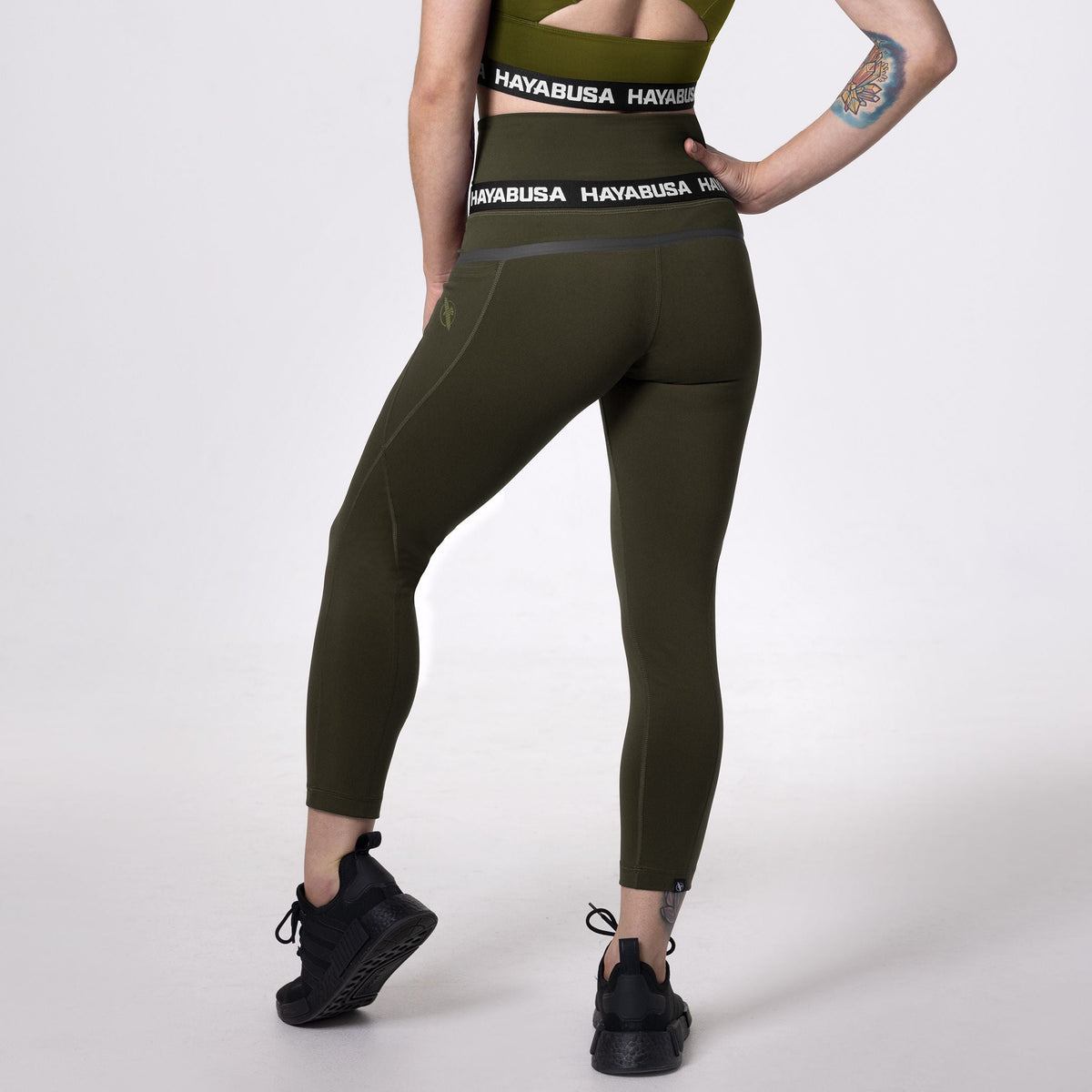 Hayabusa Leggings High Rise 3/4 Damen - Olivgrün