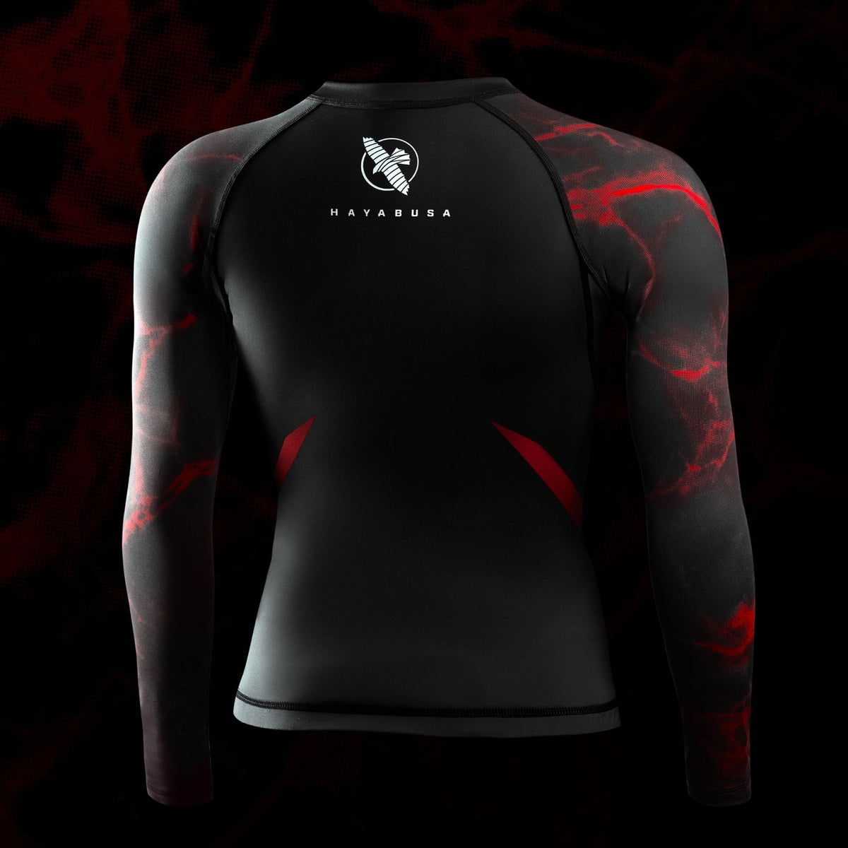 Hayabusa x UFC BJJ Rashguard Lange Ärmel Damen - Schwarz/Rot